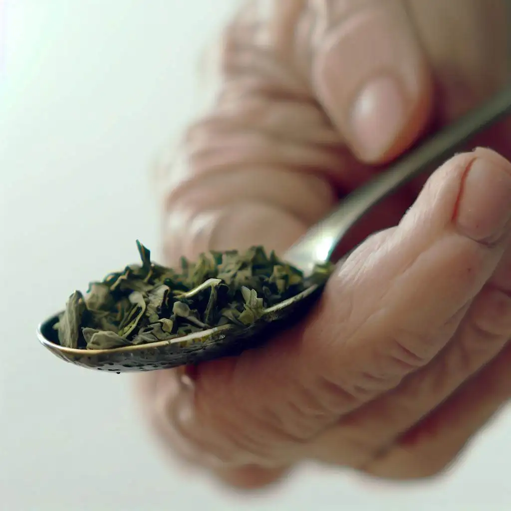elderly-hand-holding-teaspoon-with-tea-leaves