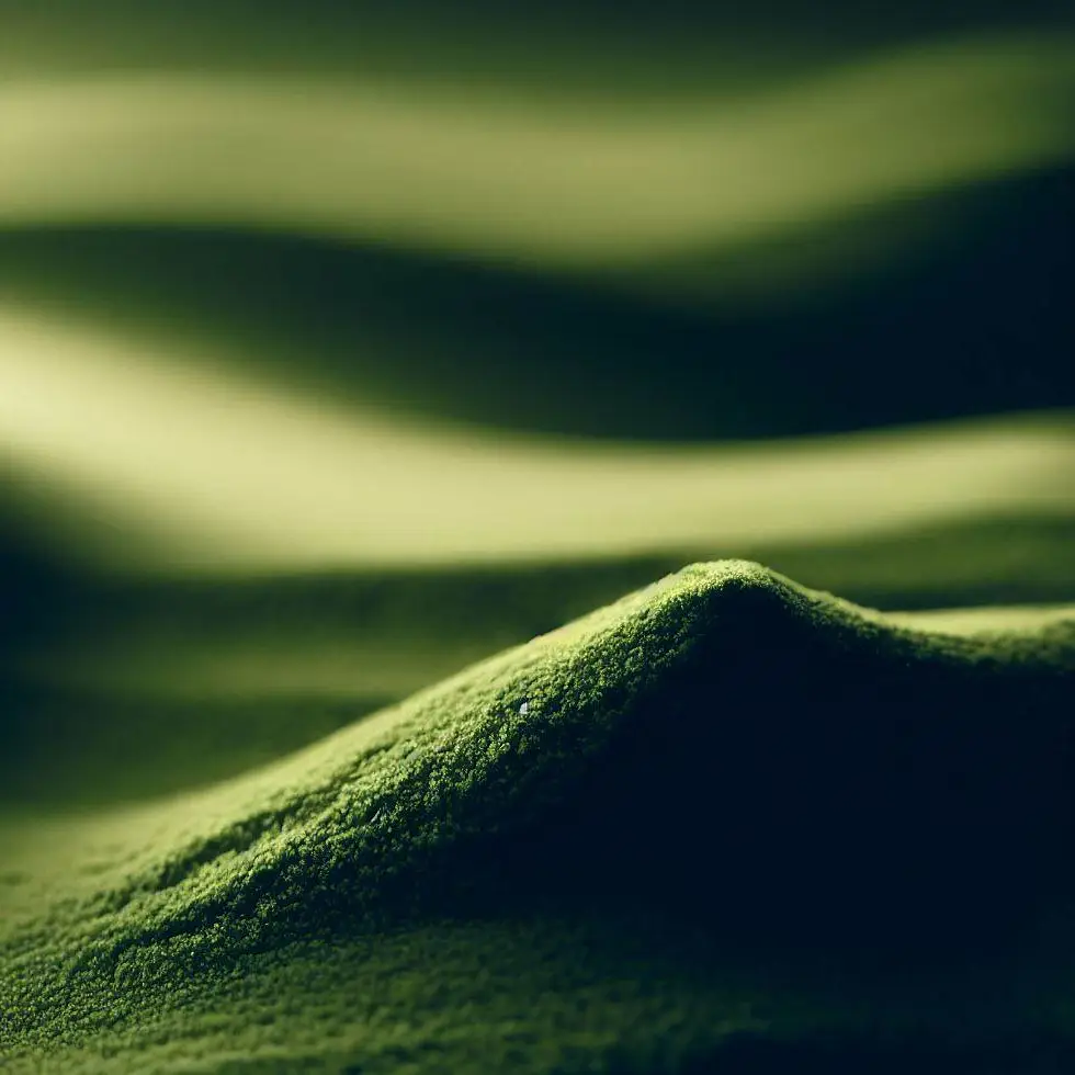 pile-of-matcha-powder-with-green-background
